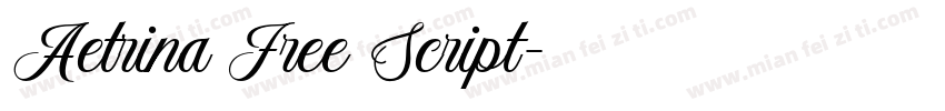 Aetrina Free Script字体转换